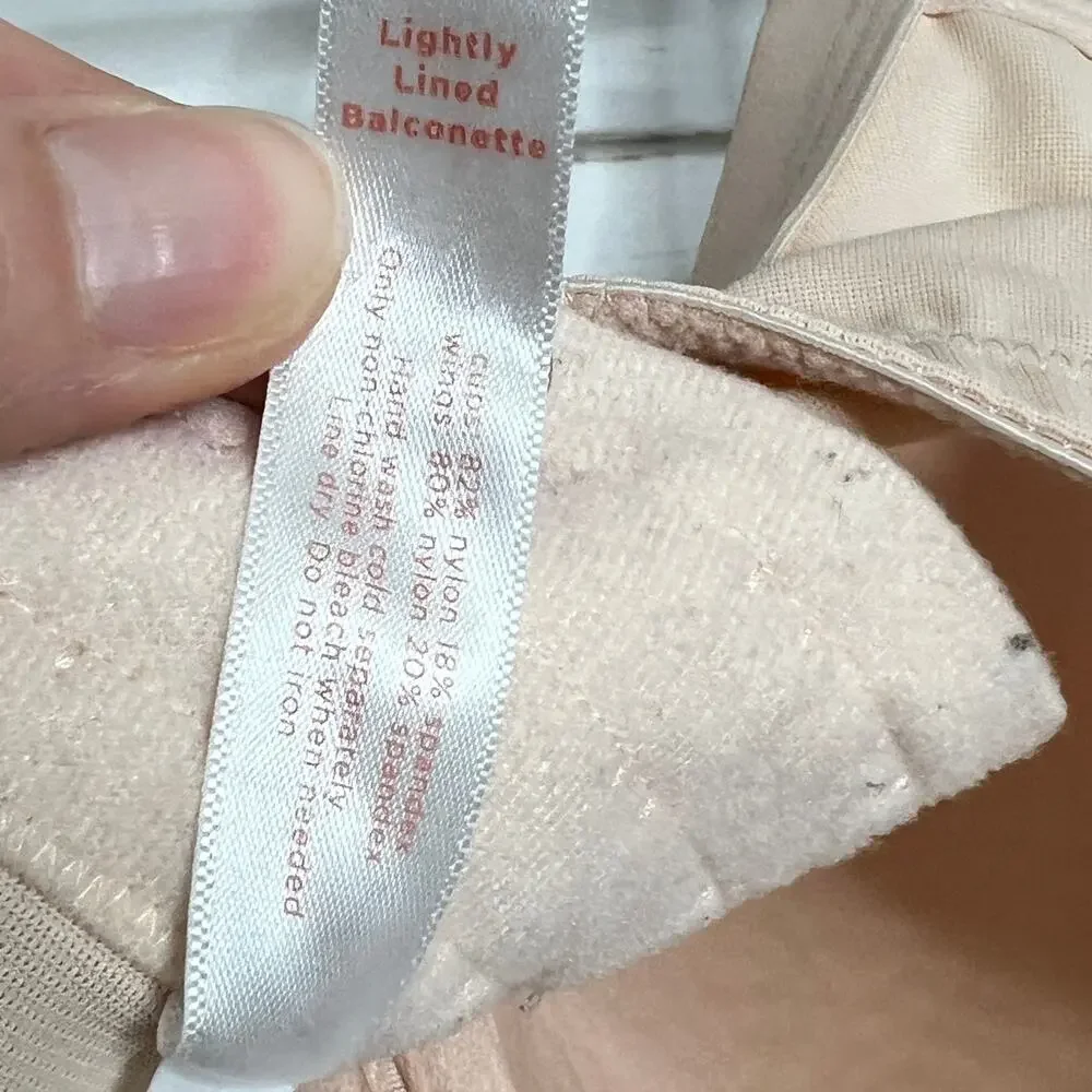 Cacique Lightly Lined Balconette Bra Tan Size 42DDD